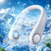 The white neck-mounted cold air blower is a portable cooling mini fan, a summer cooling wonder Specification image